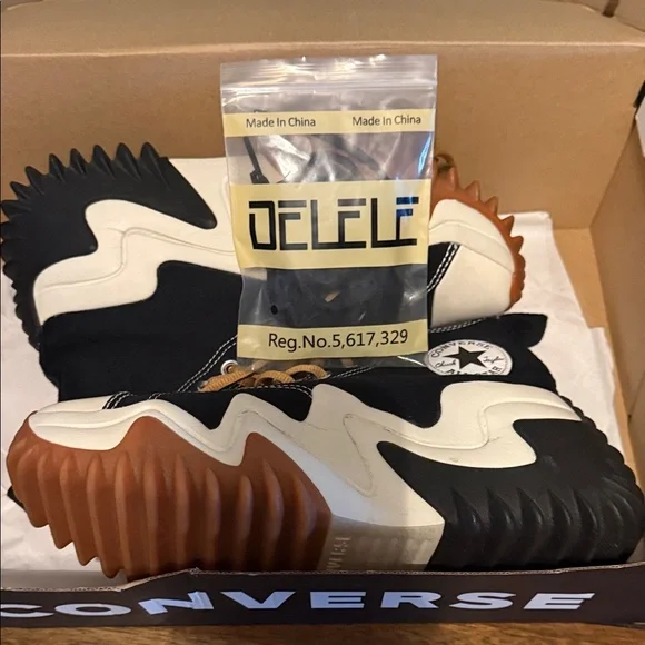 Converse Black and White Athletic Shoes - Picture 9 of 9